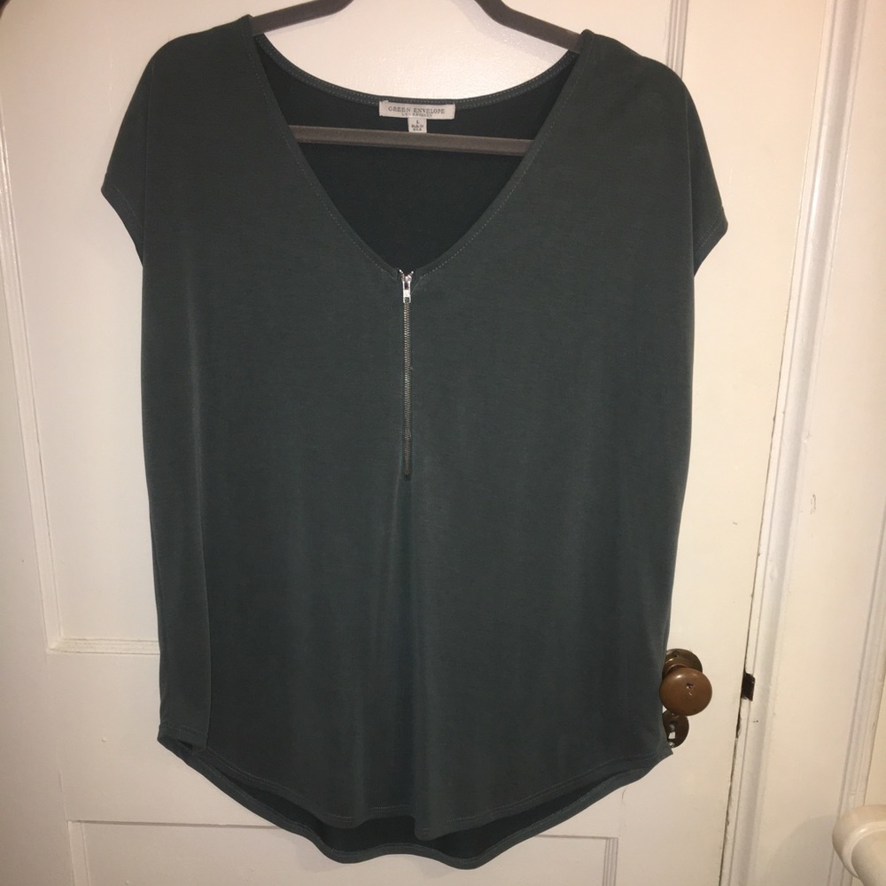 Green Envelope Los Angeles Women’s Zipper Shirt